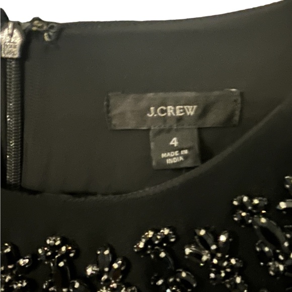 NWT J. Crew Embellished Black Shift Dress Sz 4 - Picture 8 of 11